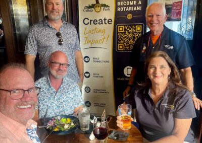 Rotary Club of College Park members at Third Thursday social