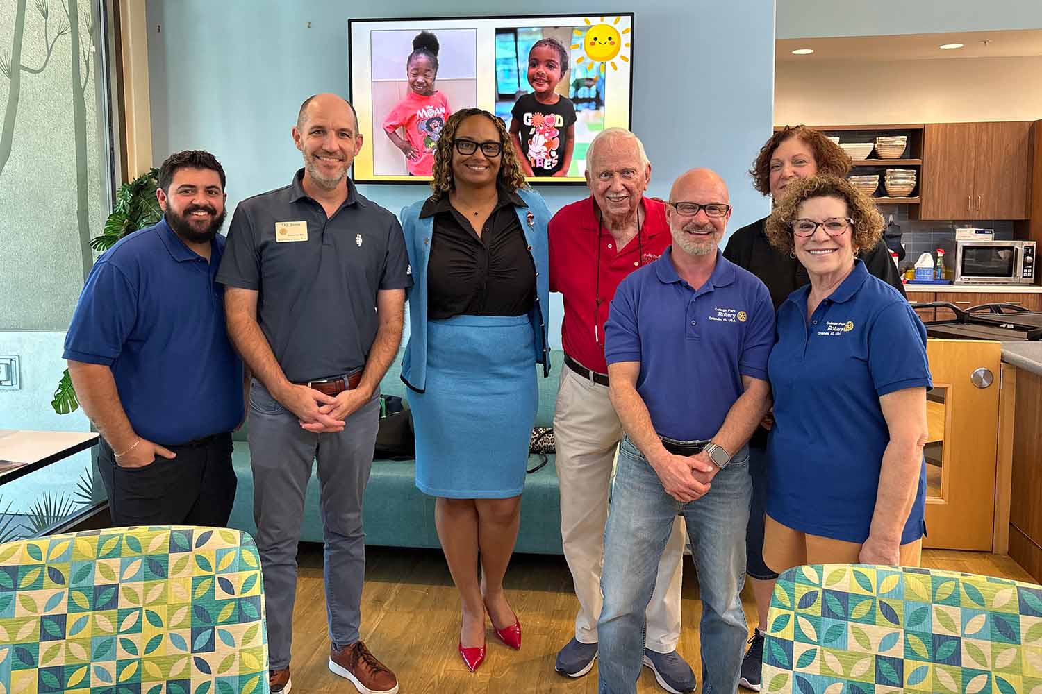 Orlando Commissioner Shan Rose with Rotary Club of College Park members 